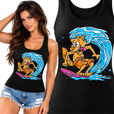 TANK TOP ŚMIESZNY WOOF